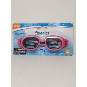 Swimgear Adult Pink Swim Goggles - PC lens Adjustable Latex Free Age 14+